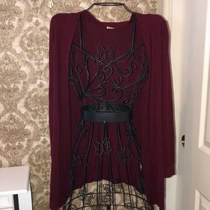 Raspberry long cardigan